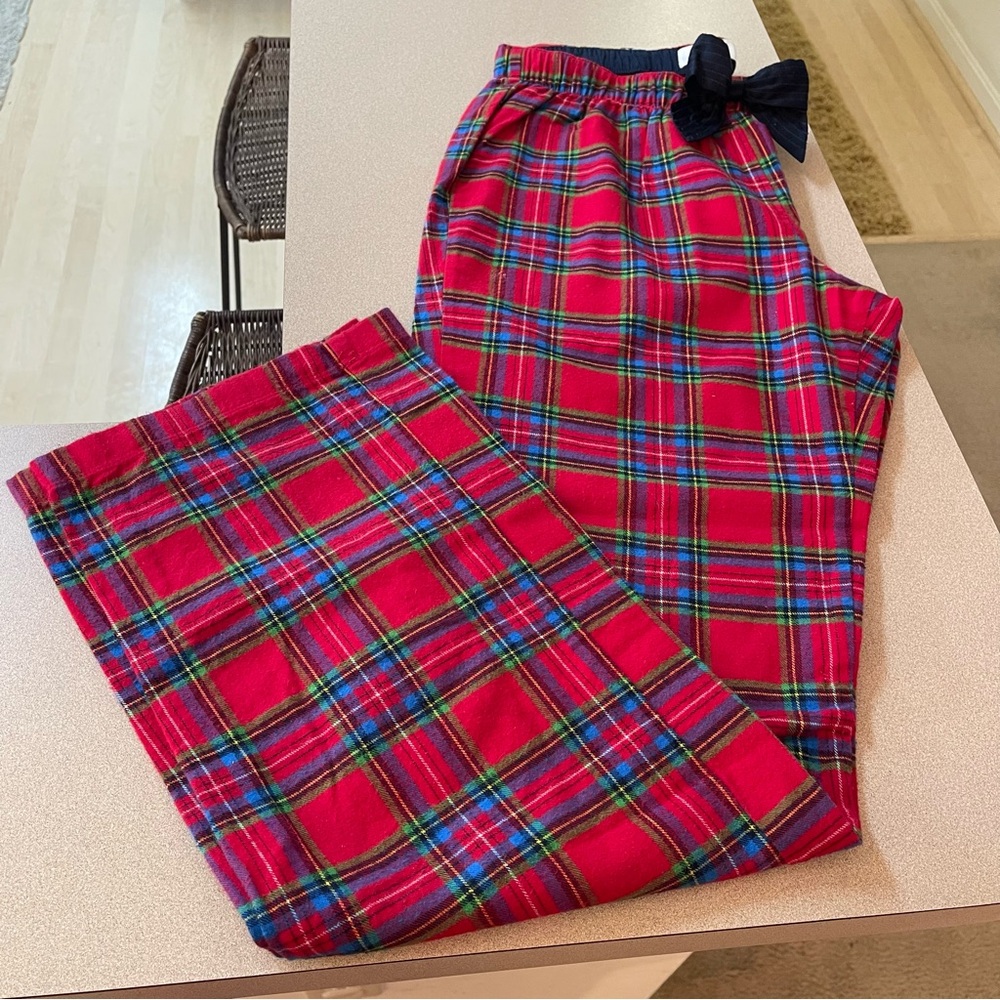 Gilly Hicks Red Plaid Pajama Pants with Black Bow Accent - Size M - Picture 6 of 6